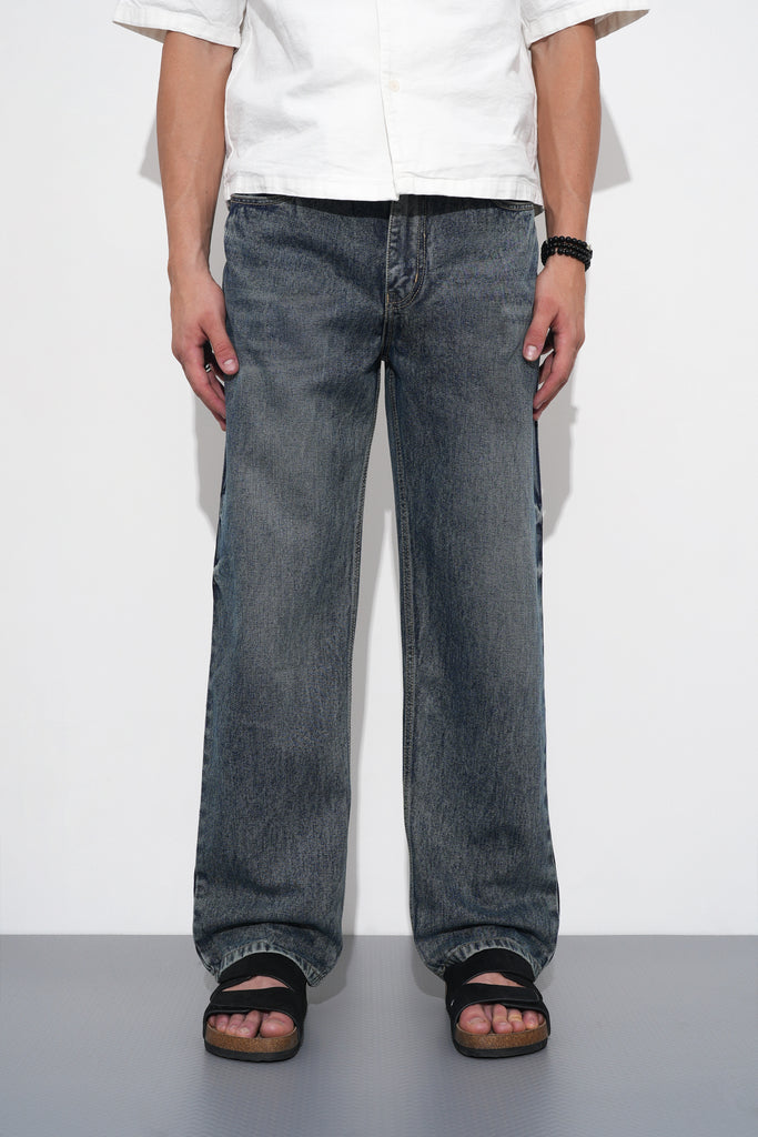 Steel Blue Straight Fit Jeans