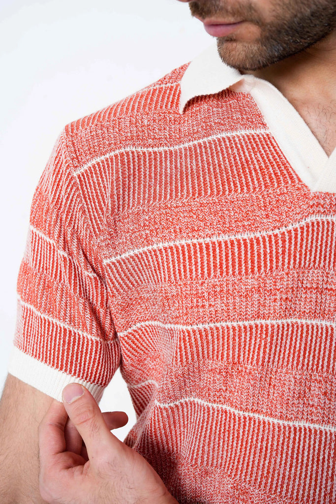 Red Ivy Knit Polo T-Shirt