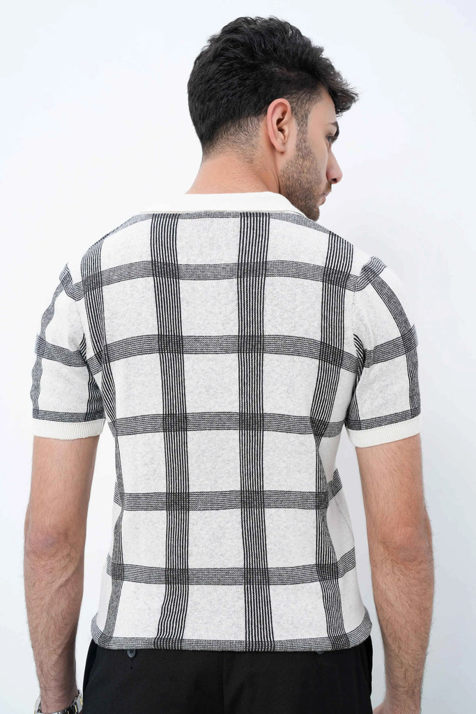 Club Check Knit Polo T-Shirt