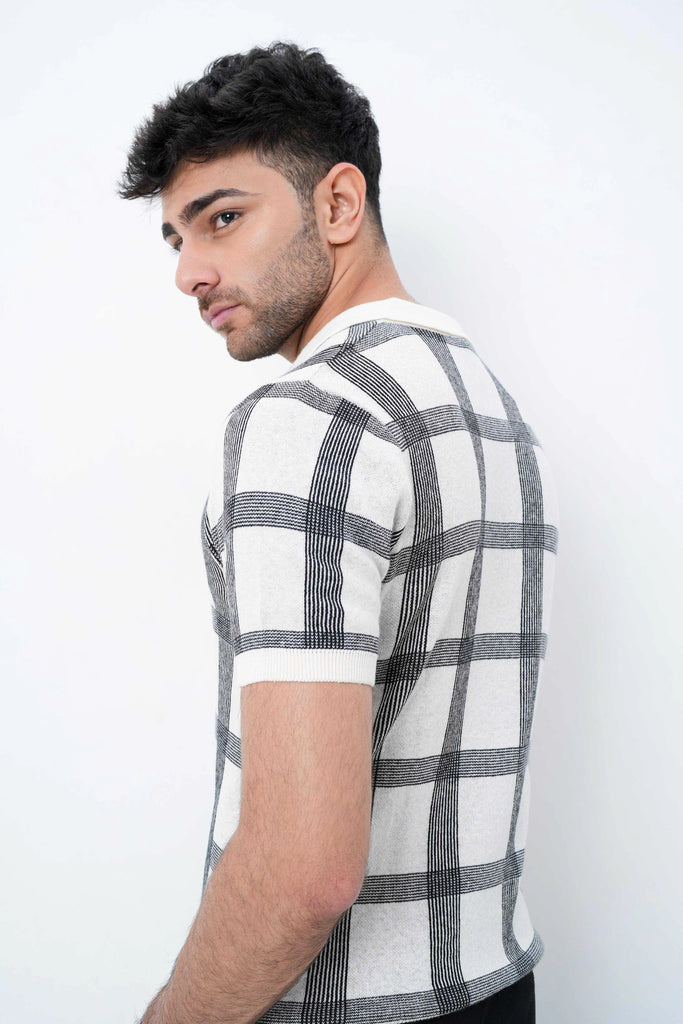 Club Check Knit Polo T-Shirt