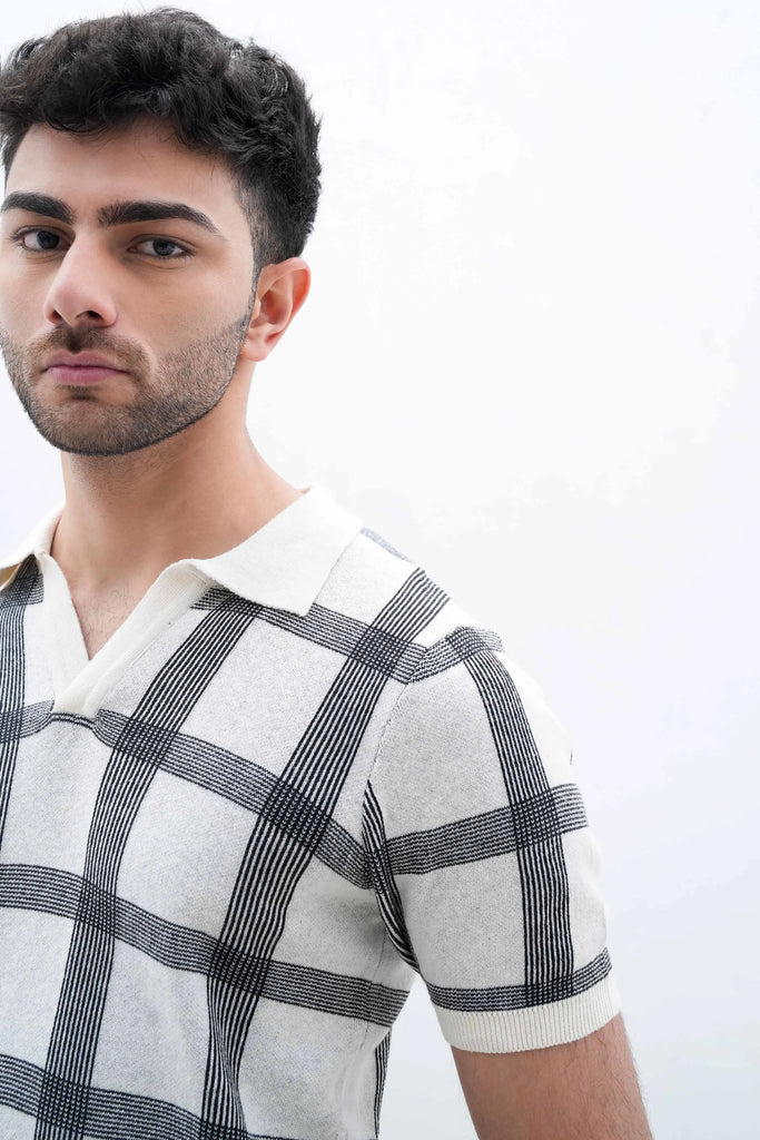 Club Check Knit Polo T-Shirt