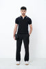 Signature Knit Polo T-Shirt - Black