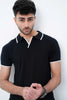 Signature Knit Polo T-Shirt - Black