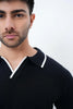 Signature Knit Polo T-Shirt - Black