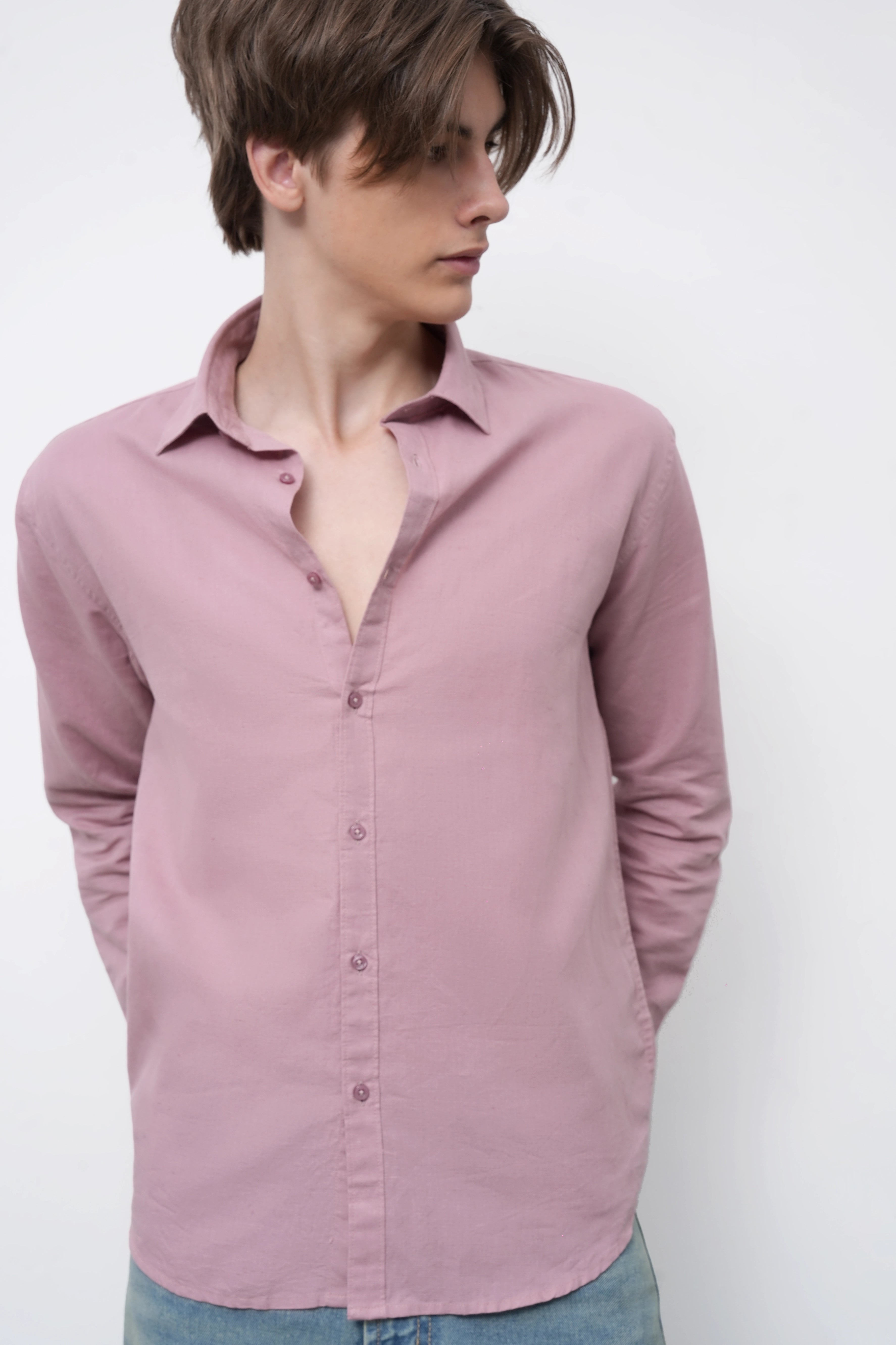 Dust Rose Linen Shirt