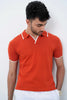 Signature Knit Polo T-Shirt - Orange