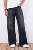 Charcoal Blue Flare Fit Jeans