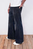 Charcoal Blue Flare Fit Jeans