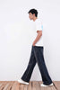 Charcoal Blue Flare Fit Jeans