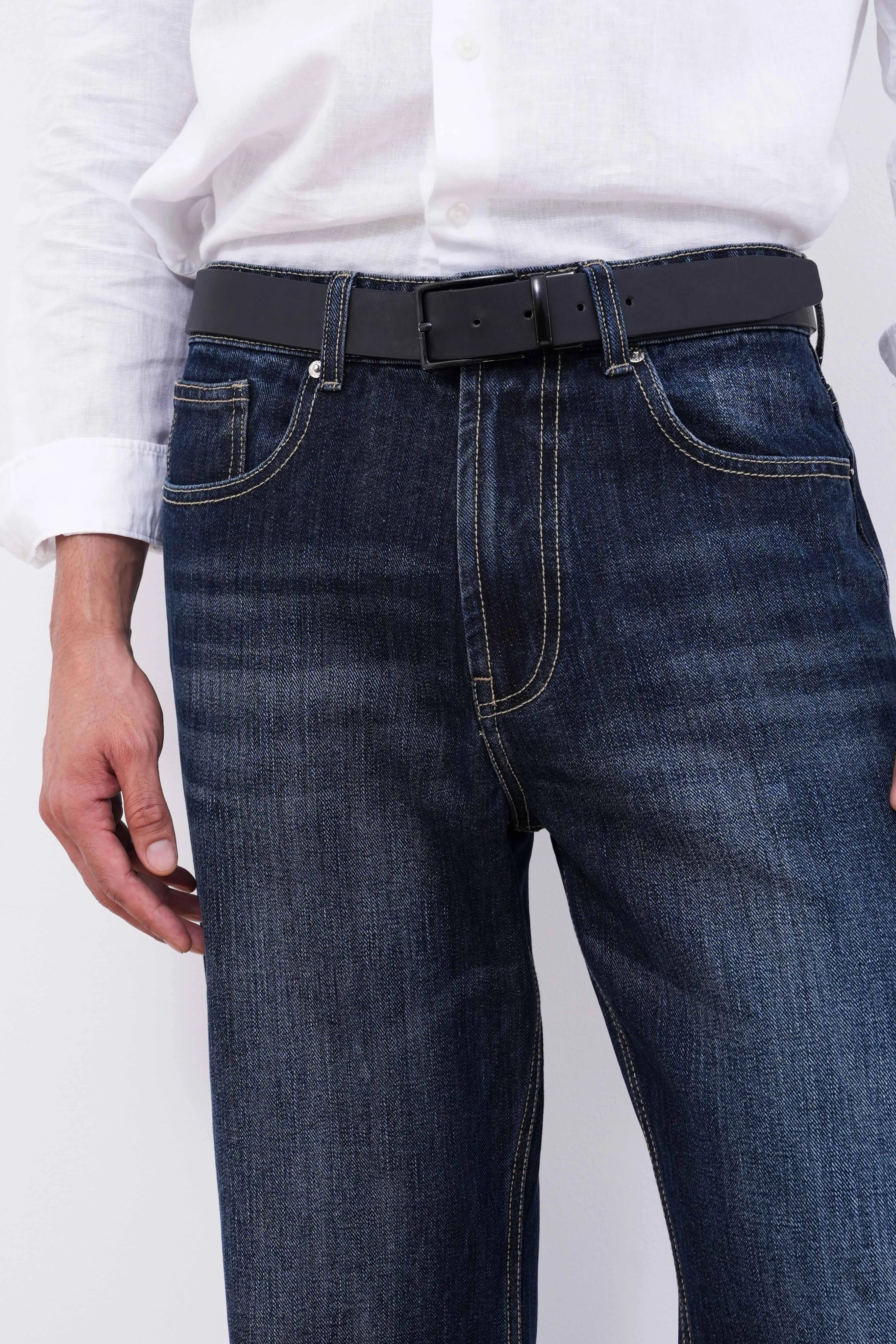 Marble Blue Flare Fit Jeans