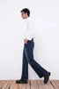 Marble Blue Flare Fit Jeans