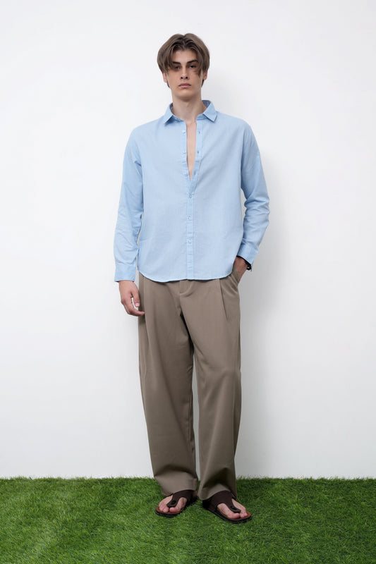 Coastal Blue Linen Shirt