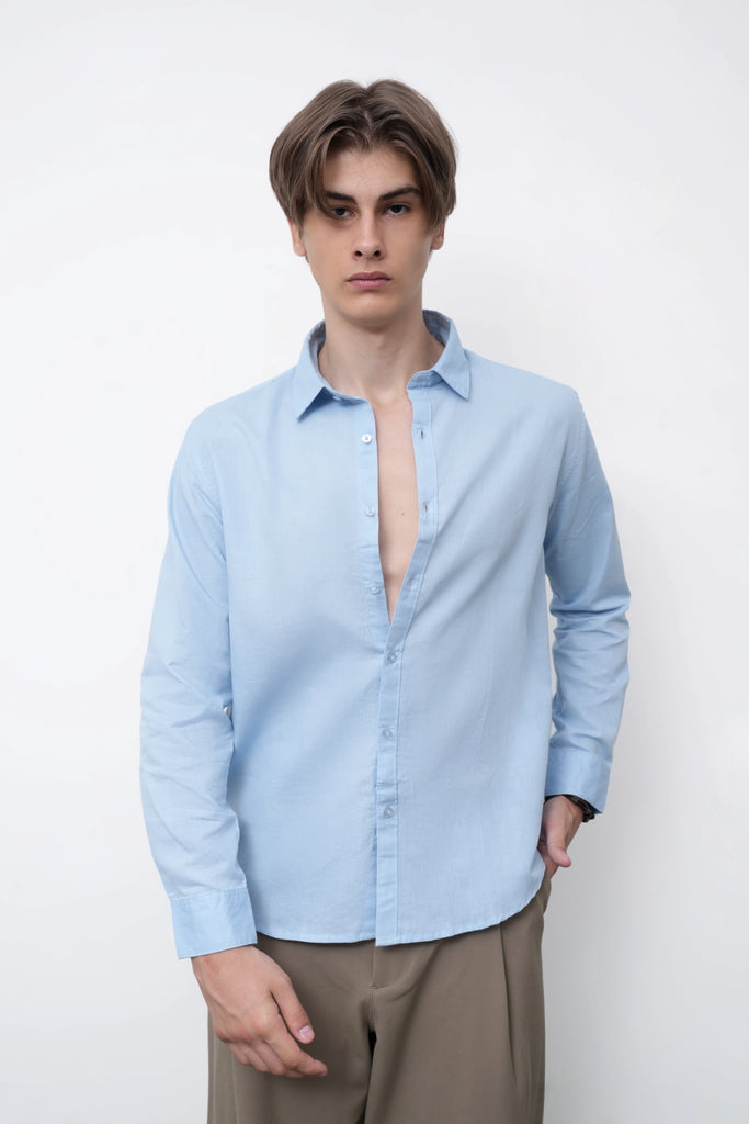 Coastal Blue Linen Shirt