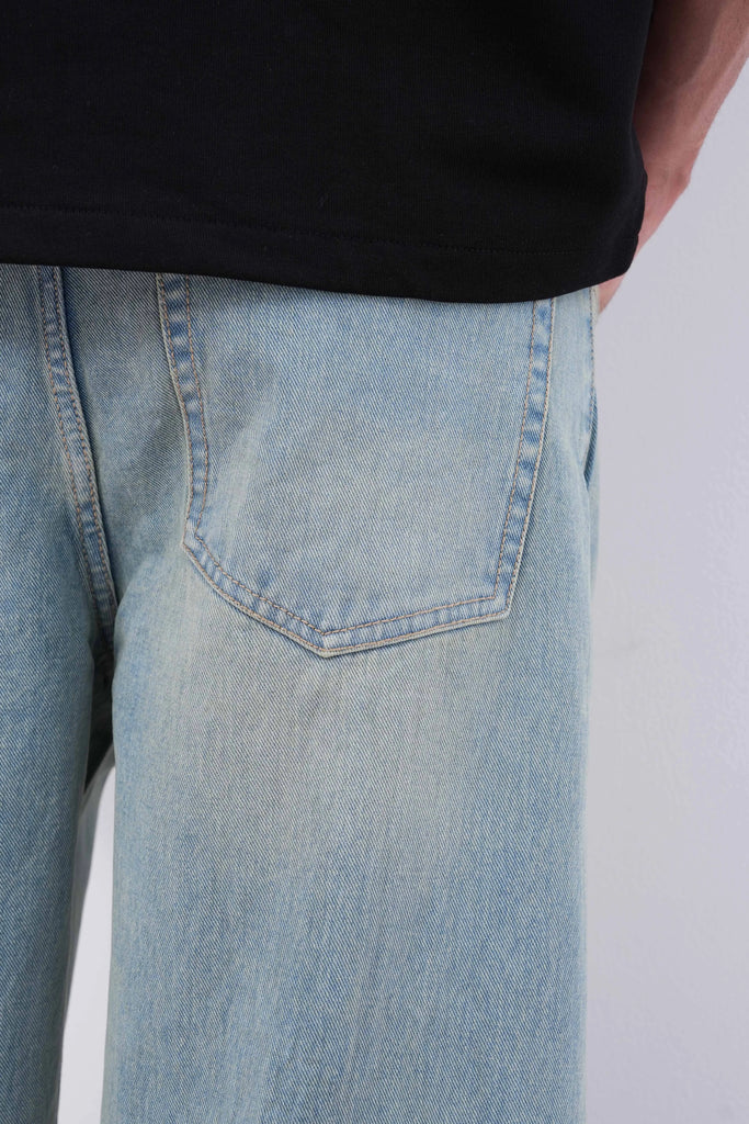 Dusty Sky Blue Baggy Fit Jeans