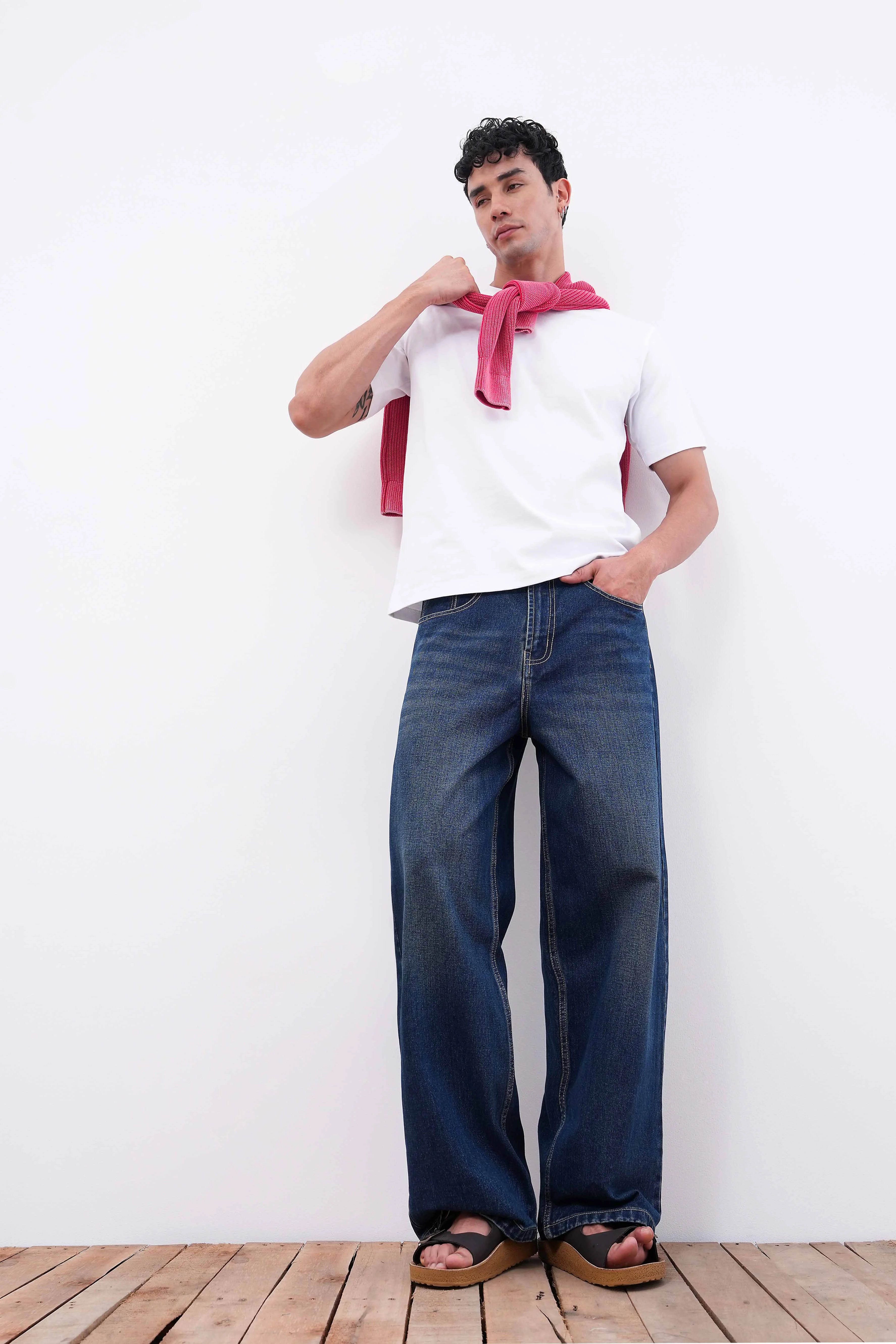 Oxford Blue Baggy Fit Jeans