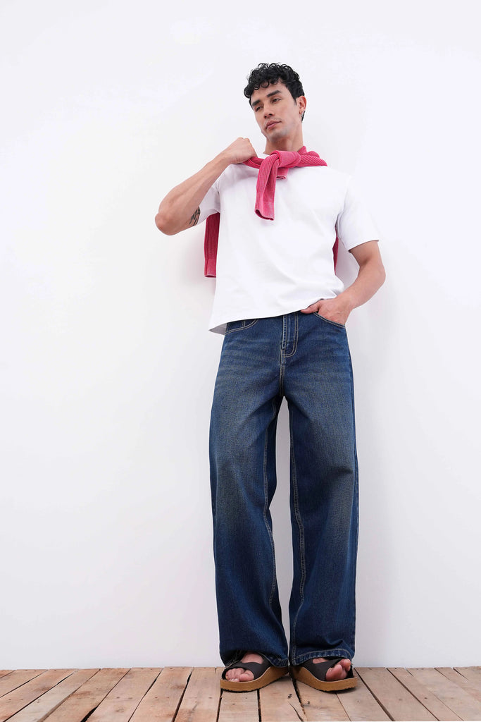 Oxford Blue Baggy Fit Jeans