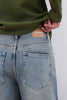 Sunfade Blue Baggy Fit Jeans