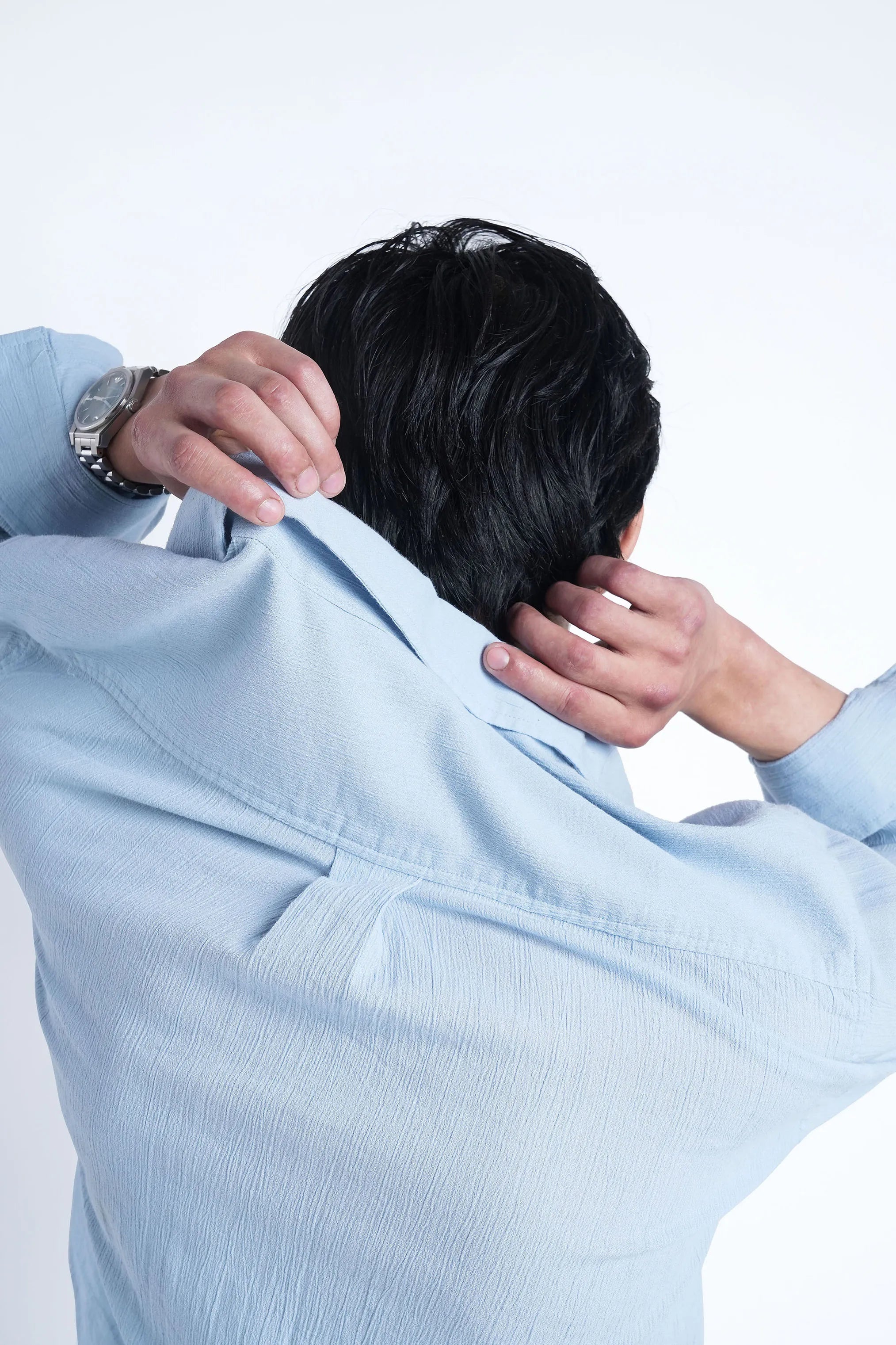 Riviera Blue Crisp Cotton Shirt