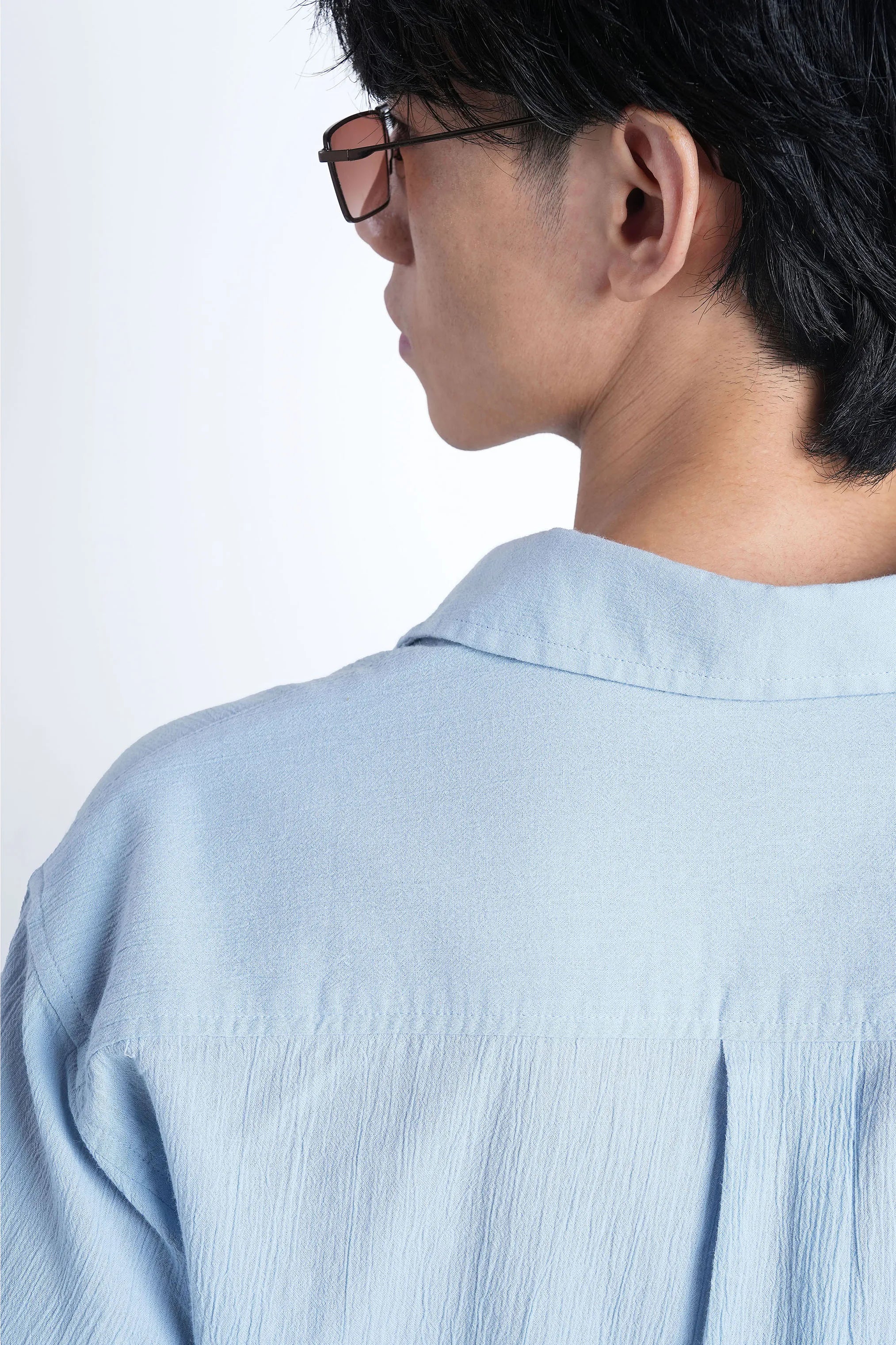 Riviera Blue Crisp Cotton Shirt