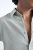 Cypress Green Crisp Cotton Shirt