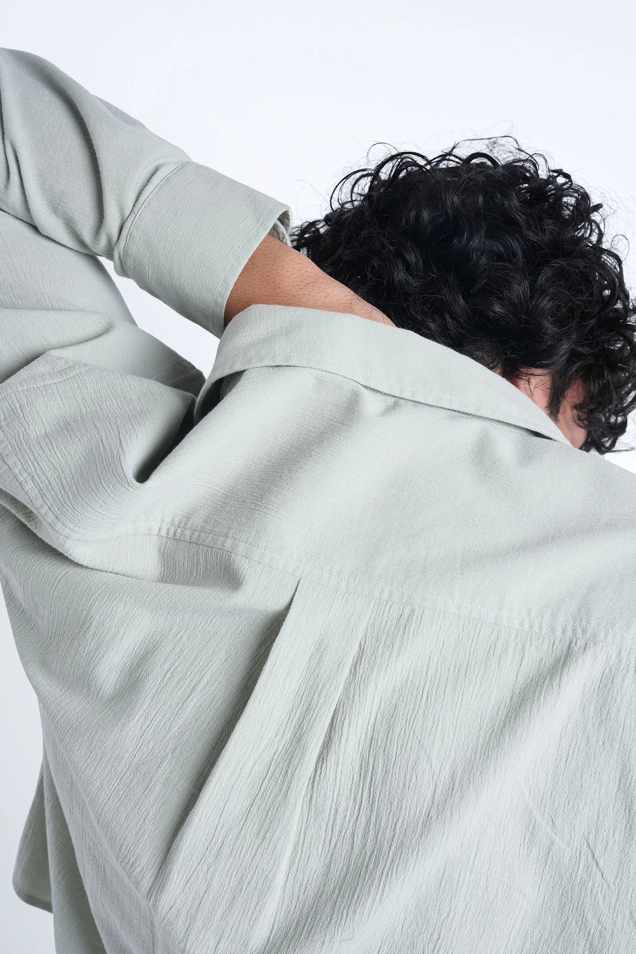 Cypress Green Crisp Cotton Shirt