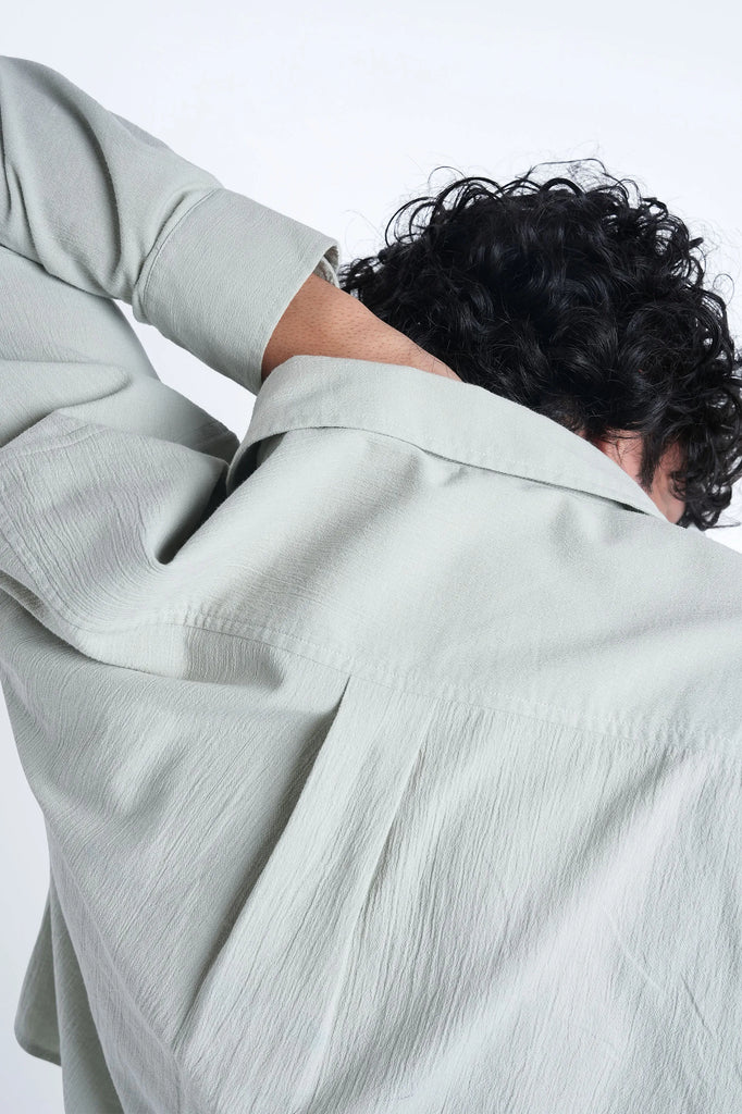 Cypress Green Crisp Cotton Shirt