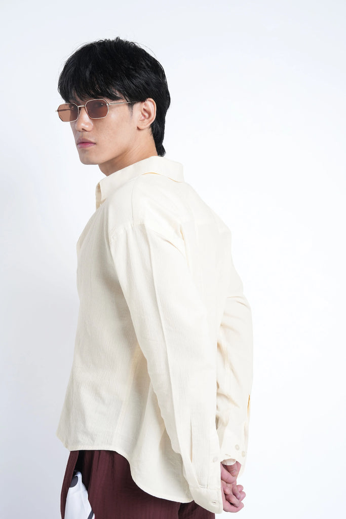 Limone Yellow Crisp Cotton Shirt
