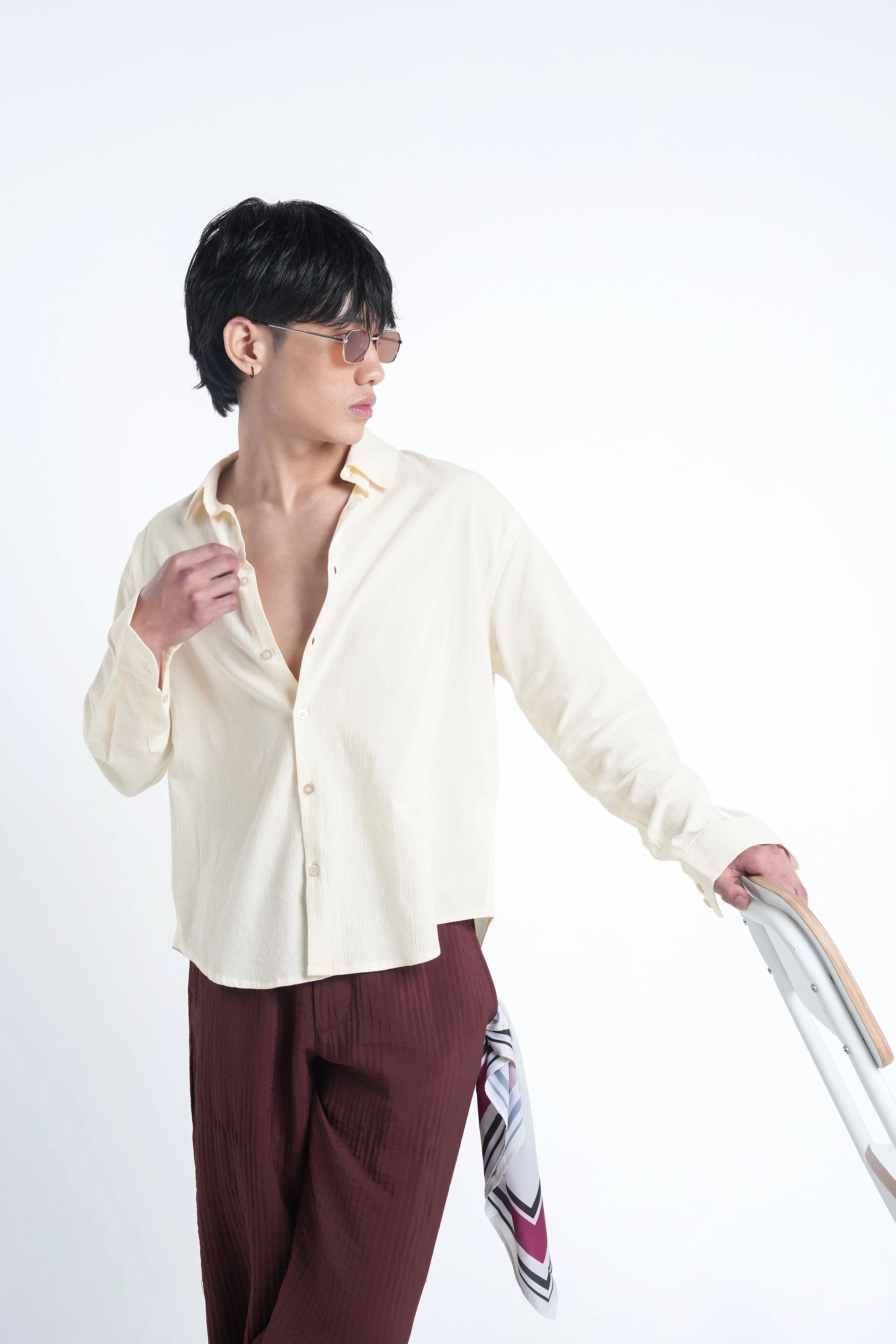 Limone Yellow Crisp Cotton Shirt