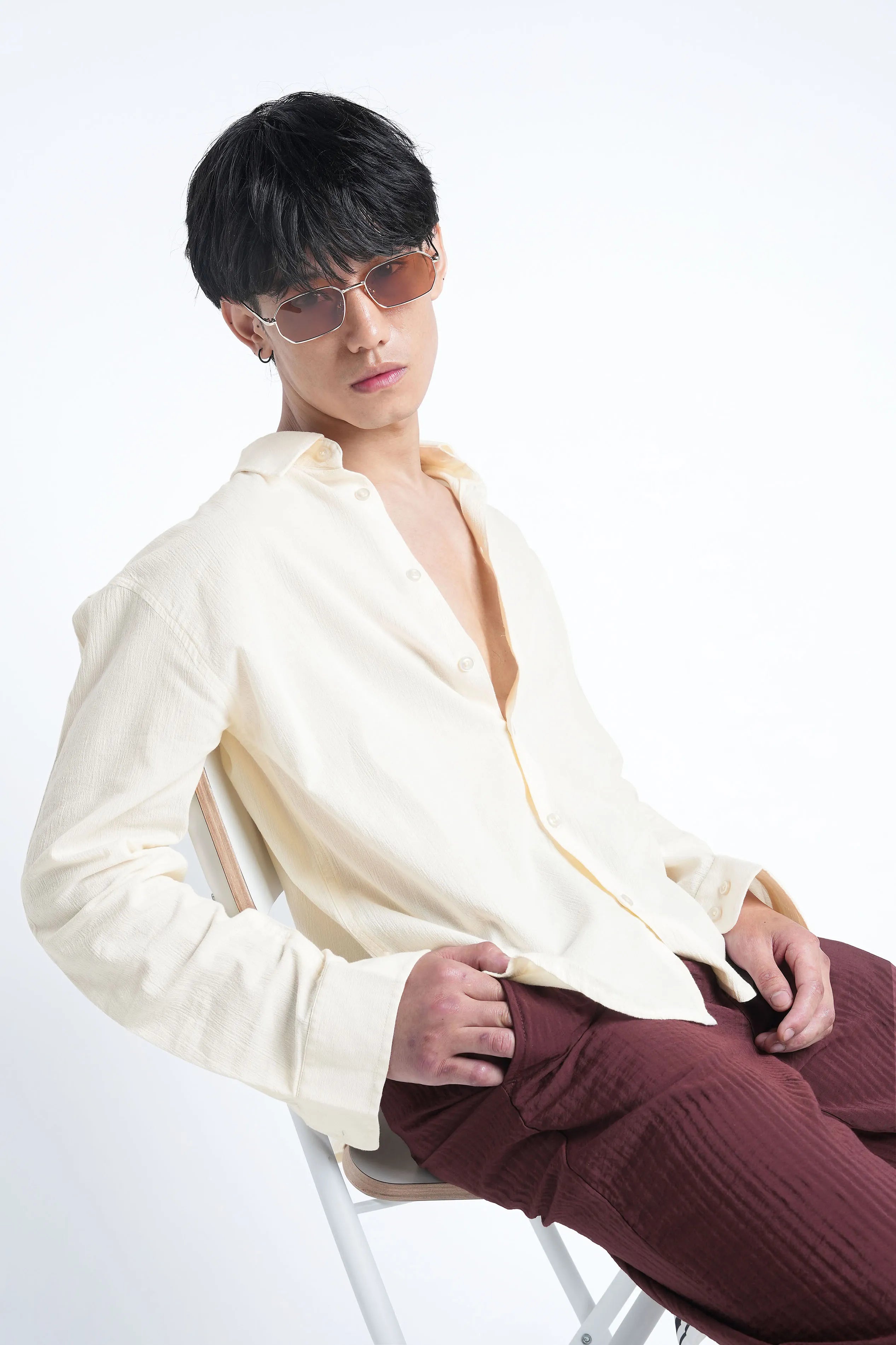Limone Yellow Crisp Cotton Shirt