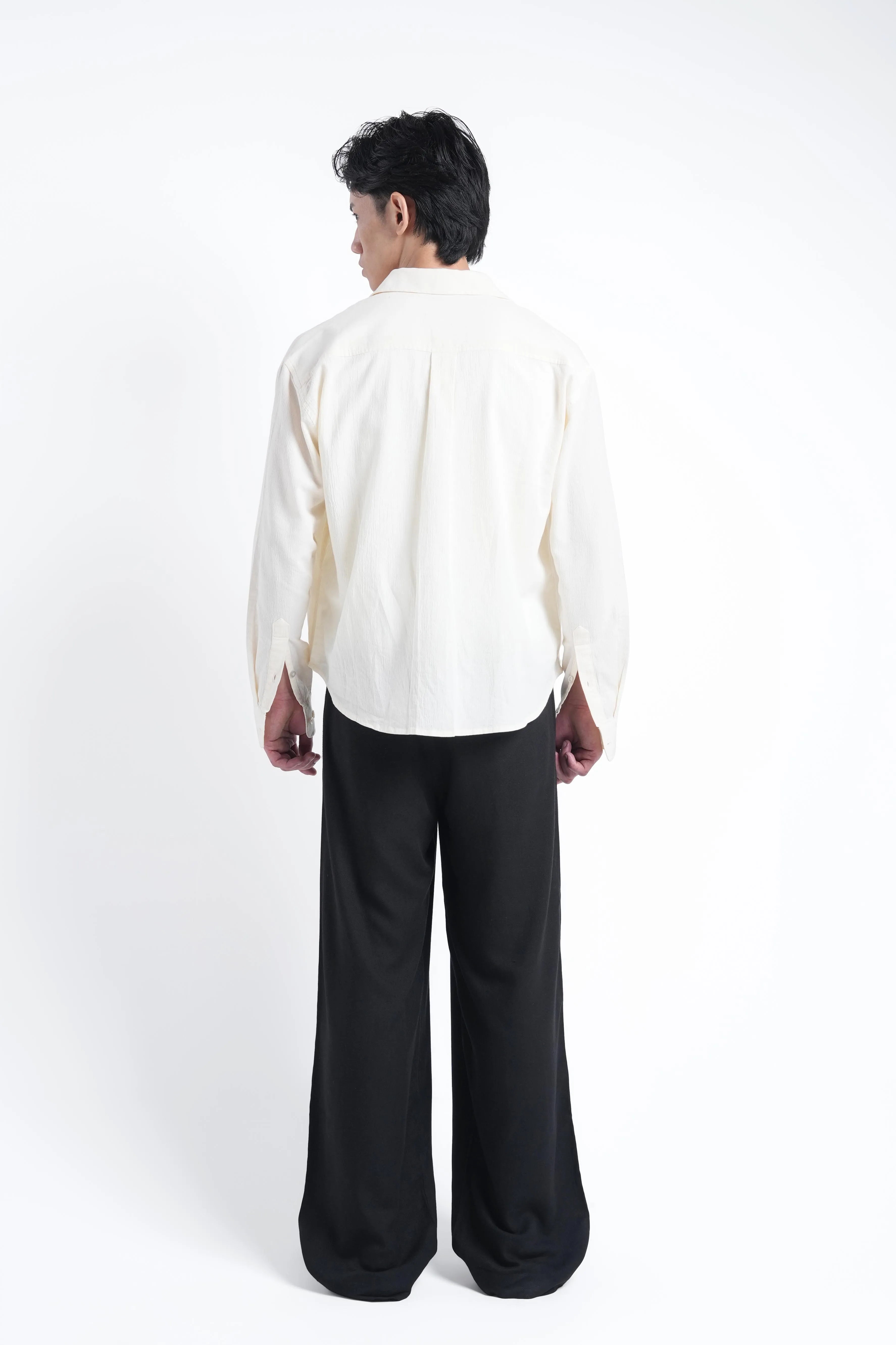 Black Linen Drawstring Pants