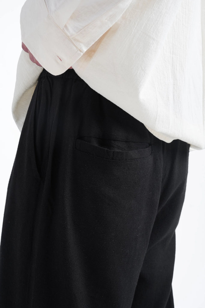 Black Linen Drawstring Pants