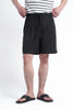 Black Linen Drawstring Shorts