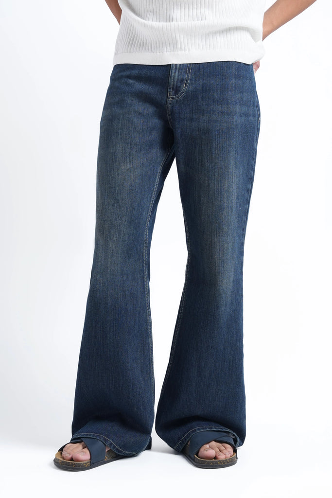 Cloud Blue Flare Fit Jeans