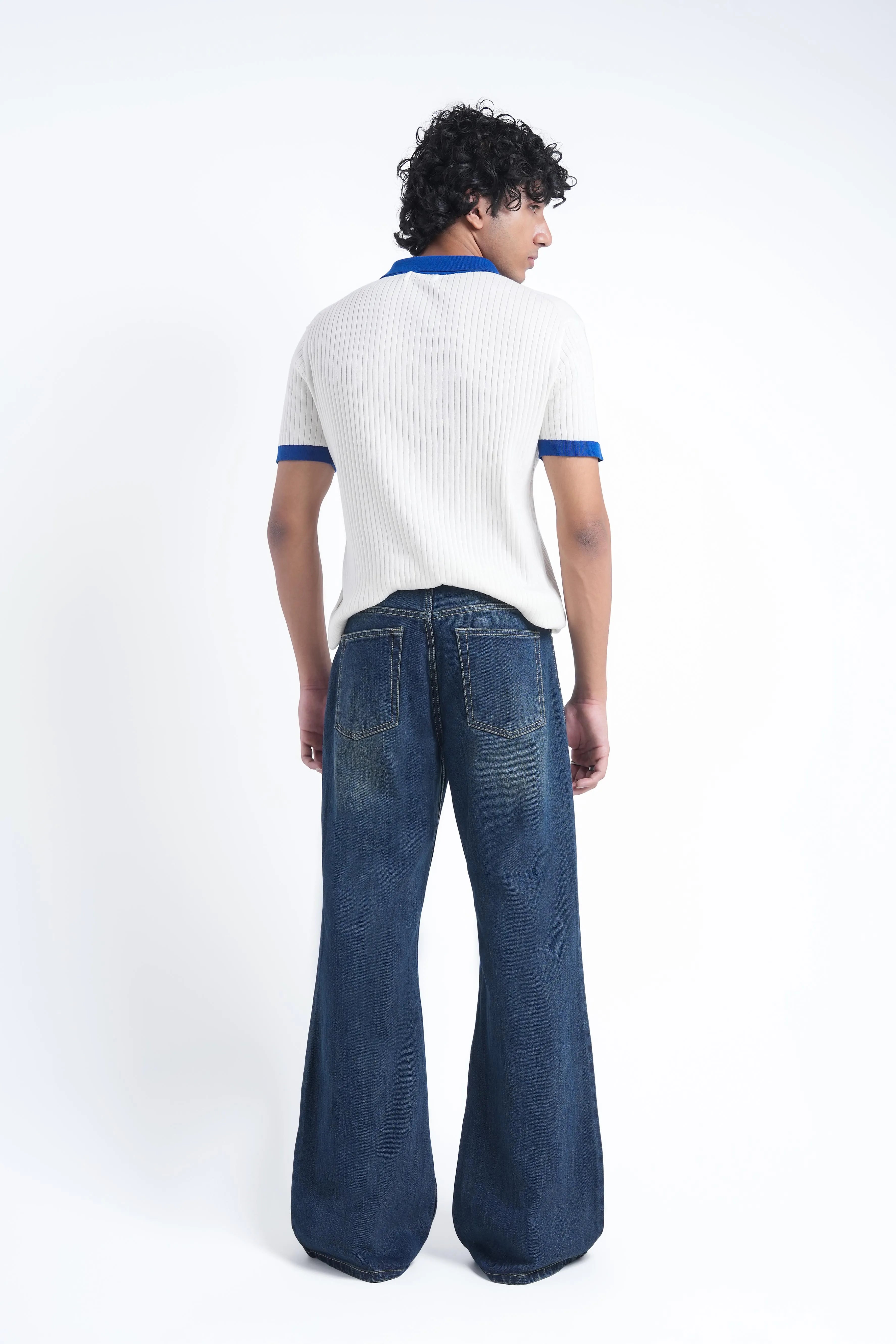 Cloud Blue Flare Fit Jeans