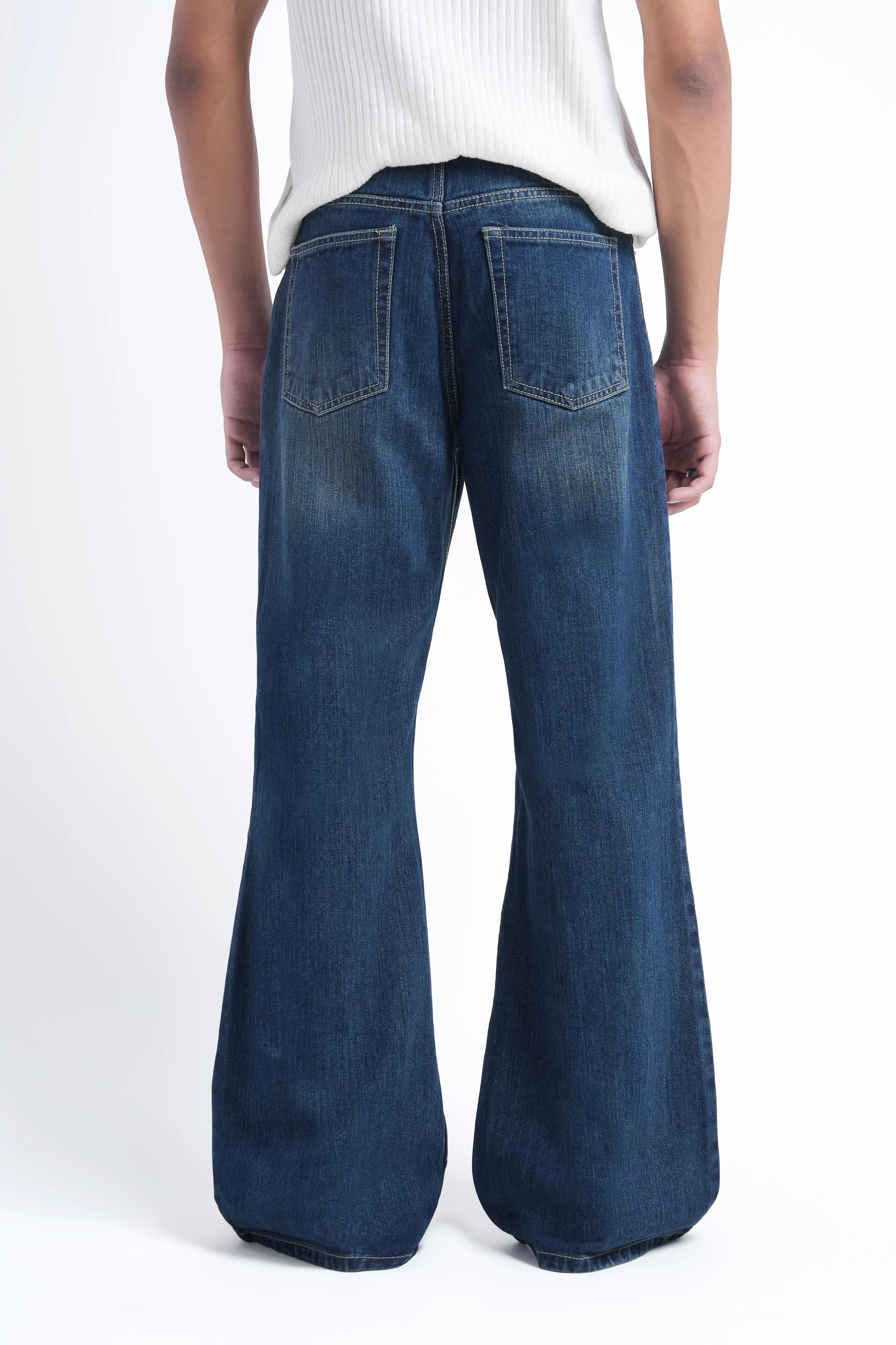 Cloud Blue Flare Fit Jeans