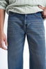 Slate Blue Loose Straight Fit Jeans