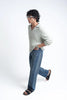 Slate Blue Loose Straight Fit Jeans