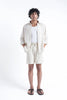 Natural Linen Drawstring Shorts