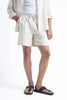 Natural Linen Drawstring Shorts