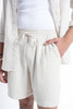 Natural Linen Drawstring Shorts
