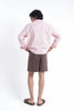 Brown Linen Drawstring Shorts