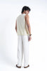White Linen Drawstring Pants
