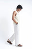 White Linen Drawstring Pants