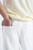 White Linen Drawstring Pants