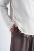 Ivory Raw Edge Knit