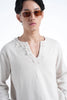 Ivory Raw Edge Knit