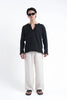 Black Raw Edge Knit