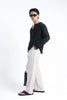 Black Raw Edge Knit