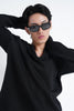Black Raw Edge Knit