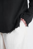 Black Raw Edge Knit